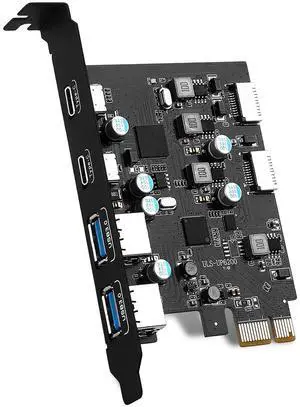 6 Ports USB PCIE Card (2X Type-E Adapter,2X USB 3.0-C, 2X USB A) PCI Express Cards PC Front Panel Header for Windows 7/8/10 Linux and MacPro 4.1/5.1 6 Ports USB PCIE Card (2X Type-E Adapter,2X USB 3.0-C, 2X USB A) PCI Express Cards PC Front Panel Header for Windows 7/8/10 Linux and MacPro 4.1/5.1