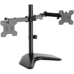 Dual Monitor Stand for Desk, Monitor Stands for 2 Monitors up to 27 inch, Dual Monitors Mount Fits up to 22lbs, Free Standing Full Motion Dual Monitors Arm for Desk (MF002), Black Dual Monitor Stand for Desk, Monitor Stands for 2 Monitors up to 27 inch, Dual Monitors Mount Fits up to 22lbs, Free Standing Full Motion Dual Monitors Arm for Desk (MF002), Black