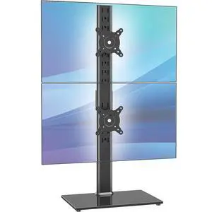 Dual Monitor Stand Vertical Stack Screen Free-Standing Desk Mount Arm Riser Fits Two 13 to 34 Inch Computer Monitors with Swivel,Tilt, Height Adjustable,VESA Stand 100x100mm, 75x75mm AX05TB02 Dual Monitor Stand Vertical Stack Screen Free-Standing Desk Mount Arm Riser Fits Two 13 to 34 Inch Computer Monitors with Swivel,Tilt, Height Adjustable,VESA Stand 100x100mm, 75x75mm AX05TB02