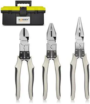 3 Pcs Multi Tool Pliers, Linesman Plier, Diagonal Cutters Wire Cutters, Needle Nose Pliers, Combination Pliers Set, pliers Tool Set 3 Pcs Multi Tool Pliers, Linesman Plier, Diagonal Cutters Wire Cutters, Needle Nose Pliers, Combination Pliers Set, pliers Tool Set