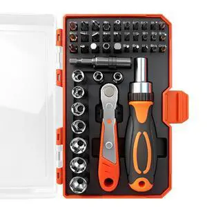 42 in 1 Ratcheting Screwdriver Set with Rotating Handle, Ratchet Wrench Tool Kit for Bike Repair, Electronics, Household DIY - Portable Storage Case 42 in 1 Ratcheting Screwdriver Set with Rotating Handle, Ratchet Wrench Tool Kit for Bike Repair, Electronics, Household DIY - Portable Storage Case
