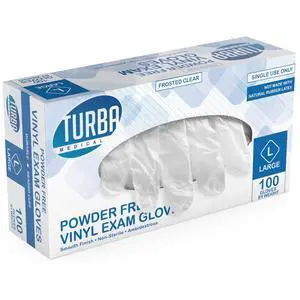 Clear Latex-Free Disposable Gloves 100 Ct. Single-Use Powder-Free Vinyl Gloves Non-Latex Gloves for Cleaning, Sanitary Gloves for Medical Examination, & Food-Safe Cooking Gloves, Large Clear Latex-Free Disposable Gloves 100 Ct. Single-Use Powder-Free Vinyl Gloves Non-Latex Gloves for Cleaning, Sanitary Gloves for Medical Examination, & Food-Safe Cooking Gloves, Large