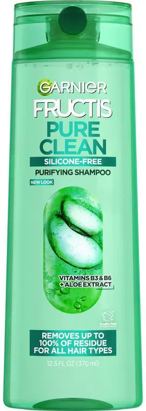 Garnier Fructis Pure Clean Purifying Shampoo, Silicone-Free, 12.5 Fl Oz, 1 Count (Packaging May Vary) Garnier Fructis Pure Clean Purifying Shampoo, Silicone-Free, 12.5 Fl Oz, 1 Count (Packaging May Vary)