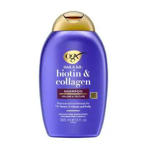 Thick & Full + Biotin & Collagen Volumizing Shampoo, Nutrient-Infused Hair Shampoo with Vitamin B7 Biotin Gives Hair Volume & Body for 72+ Hours, Sulfate-Free Surfactants, 13 fl. oz Thick & Full + Biotin & Collagen Volumizing Shampoo, Nutrient-Infused Hair Shampoo with Vitamin B7 Biotin Gives Hair Volume & Body for 72+ Hours, Sulfate-Free Surfactants, 13 fl. oz