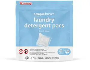 Laundry Detergent Pacs, Free & Clear, Hypoallergenic, Fragrance Free, HE Compatible, Easy to Use, 120 Count (New Packaging) Laundry Detergent Pacs, Free & Clear, Hypoallergenic, Fragrance Free, HE Compatible, Easy to Use, 120 Count (New Packaging)