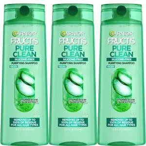 Fructis Pure Clean Purifying Shampoo, Silicone-Free, 12.5 Fl Oz, 3 Count (Packaging May Vary) Fructis Pure Clean Purifying Shampoo, Silicone-Free, 12.5 Fl Oz, 3 Count (Packaging May Vary)