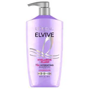 Elvive Hyaluron Plump Hydrating Shampoo for Dehydrated, Dry Hair Infused with Hyaluronic Acid Care Complex, Paraben-Free, 26.5 Fl Oz Elvive Hyaluron Plump Hydrating Shampoo for Dehydrated, Dry Hair Infused with Hyaluronic Acid Care Complex, Paraben-Free, 26.5 Fl Oz