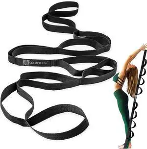 Premium Durable Stretch Straps with Loops, Stretching Strap for Physical Therapy, Multi-Loop Yoga Strap Fitness Exercise Strap for Yoga, Pilates, Dance, Flexibility&Exercise Premium Durable Stretch Straps with Loops, Stretching Strap for Physical Therapy, Multi-Loop Yoga Strap Fitness Exercise Strap for Yoga, Pilates, Dance, Flexibility&Exercise