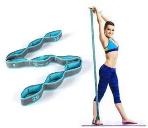 Stretch Strap, Elastic Yoga Stretching Strap, Multi-Loop for Physical Therapy, Pilates, Yoga, Dance & Gymnastics Exercise and Flexible Pilates Stretch Band Stretch Strap, Elastic Yoga Stretching Strap, Multi-Loop for Physical Therapy, Pilates, Yoga, Dance & Gymnastics Exercise and Flexible Pilates Stretch Band