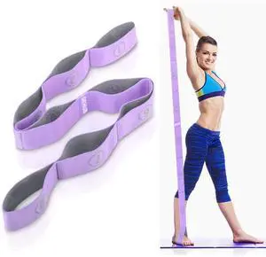 Stretch Strap, Elastic Yoga Stretching Strap, Multi-Loop for Physical Therapy, Pilates, Yoga, Dance & Gymnastics Exercise and Flexible Pilates Stretch Band Stretch Strap, Elastic Yoga Stretching Strap, Multi-Loop for Physical Therapy, Pilates, Yoga, Dance & Gymnastics Exercise and Flexible Pilates Stretch Band