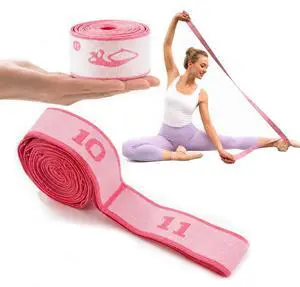 Elastic Yoga Stretching Strap with Loops, Pilates, Ballet, and Physical Therapy Stretching Bands for Flexibility, Leg Stretching, and Exercise - Durable Multi Loop Stretch Band for Dance and Fitness Elastic Yoga Stretching Strap with Loops, Pilates, Ballet, and Physical Therapy Stretching Bands for Flexibility, Leg Stretching, and Exercise - Durable Multi Loop Stretch Band for Dance and Fitness