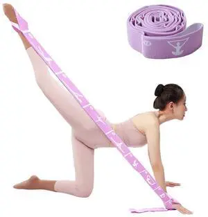 Yoga Strap with 12 Loops - Multi-Functional Stretch Band for Pilates, Dance, Gymnastics, Physical Therapy, Flexibility & Resistance Training, Ballet, Latin Workouts Yoga Strap with 12 Loops - Multi-Functional Stretch Band for Pilates, Dance, Gymnastics, Physical Therapy, Flexibility & Resistance Training, Ballet, Latin Workouts