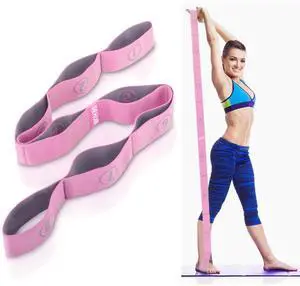 Stretch Strap, Elastic Yoga Stretching Strap, Multi-Loop for Physical Therapy, Pilates, Yoga, Dance & Gymnastics Exercise and Flexible Pilates Stretch Band Stretch Strap, Elastic Yoga Stretching Strap, Multi-Loop for Physical Therapy, Pilates, Yoga, Dance & Gymnastics Exercise and Flexible Pilates Stretch Band
