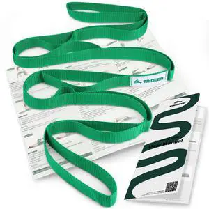 Stretching Strap with Loops & Leg Lifter, Non-Elastic PT-Style Physical Therapy Strap for Knee Replacement Rehab, Hamstring, Calf & Back Stretcher Mobility, Hip, Shoulder & Yoga Stretching Strap with Loops & Leg Lifter, Non-Elastic PT-Style Physical Therapy Strap for Knee Replacement Rehab, Hamstring, Calf & Back Stretcher Mobility, Hip, Shoulder & Yoga