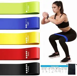 Resistance Loop Exercise Bands for Home Fitness, Yoga Pilates, Stretching, Strength Training, and Physical Therapy - Elastic Bands Set Workout Bands for Women&Men - Colorful Resistance Loop Exercise Bands for Home Fitness, Yoga Pilates, Stretching, Strength Training, and Physical Therapy - Elastic Bands Set Workout Bands for Women&Men - Colorful