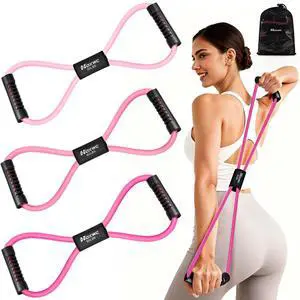 Resistance Bands, Figure 8 Exercise Bands for Back, 8 Shaped Resistance Bands for Arms, Shoulder, Leg Stretching, Physical Therapy, Yoga, Pilates, Home Gym Workout Equipment for Women Men Resistance Bands, Figure 8 Exercise Bands for Back, 8 Shaped Resistance Bands for Arms, Shoulder, Leg Stretching, Physical Therapy, Yoga, Pilates, Home Gym Workout Equipment for Women Men