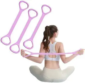 Figure 8 Resistance Band with Handles, Elastic Bands for Working Out,Arm,Back,Shoulder Training Elastic Ropes,Exercise Equipment for Yoga, Pilates,Physical Therapy Stretching (Pink) Figure 8 Resistance Band with Handles, Elastic Bands for Working Out,Arm,Back,Shoulder Training Elastic Ropes,Exercise Equipment for Yoga, Pilates,Physical Therapy Stretching (Pink)