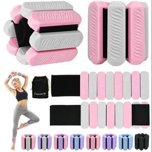 Ankle and Wrist Weights for Women, Adjustable Weights Set of 2 (1Lb Each), for Walking, Yoga, Dance, Gym (pink-white) Ankle and Wrist Weights for Women, Adjustable Weights Set of 2 (1Lb Each), for Walking, Yoga, Dance, Gym (pink-white)