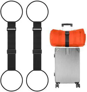 Add a Bag Luggage Straps 2 Pack, Adjustable Bungee Elastic Belt to Connect Two Suitcases, Secure Carry On & Travel Essentials (Black) Add a Bag Luggage Straps 2 Pack, Adjustable Bungee Elastic Belt to Connect Two Suitcases, Secure Carry On & Travel Essentials (Black)
