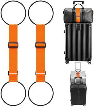 Adjustable Add A Bag Luggage Connector Straps for Suitcases, 2 Pack Adjustable Add A Bag Luggage Connector Straps for Suitcases, 2 Pack