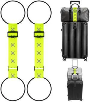 Adjustable Add A Bag Luggage Connector Straps for Suitcases, 2 Pack Adjustable Add A Bag Luggage Connector Straps for Suitcases, 2 Pack