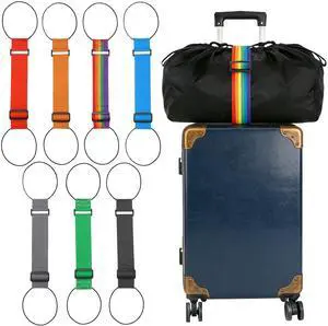 7-Pack Multi-Purpose Luggage Straps Elastic Fastening Bands for Suitcases Adjustable Connector Belts for Travel Organization and Bag Security Luggage Accessories 7-Pack Multi-Purpose Luggage Straps Elastic Fastening Bands for Suitcases Adjustable Connector Belts for Travel Organization and Bag Security Luggage Accessories