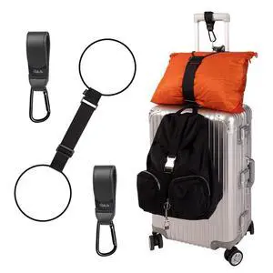 Luggage Strap and Hooks 3PCS for Securing Belongings to Suitcase, Adjustable Connector Strap Add a Bag or Backpack, Connect 2 Similar Size Suitcases, 2 Hooks with Velcro Fixing Travel Accessories Luggage Strap and Hooks 3PCS for Securing Belongings to Suitcase, Adjustable Connector Strap Add a Bag or Backpack, Connect 2 Similar Size Suitcases, 2 Hooks with Velcro Fixing Travel Accessories