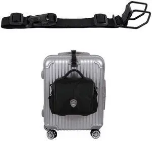 J Hook Luggage Strap Add a Bag Hook Hanger Strap, Adjustable attaches Briefcase Together (Black-Normal Size) J Hook Luggage Strap Add a Bag Hook Hanger Strap, Adjustable attaches Briefcase Together (Black-Normal Size)