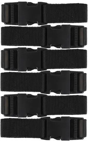 Utility Strap with Quick-Release Buckle, Black, 72-Inch, 6-Pack Utility Strap with Quick-Release Buckle, Black, 72-Inch, 6-Pack