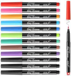 Dry Erase Markers Ultra Fine Tip,0.7mm Extra Fine Point, Magnetic Whiteboard Markers with Eraser,Assorted Colors,Low Odor,12 Count,70566 Dry Erase Markers Ultra Fine Tip,0.7mm Extra Fine Point, Magnetic Whiteboard Markers with Eraser,Assorted Colors,Low Odor,12 Count,70566