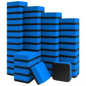 Mini Dry Erase Erasers, 48 Pack Magnetic Whiteboard Dry Erasers Chalkboard Cleaner Wiper for Kids and Classroom Teacher Supplies, Home and Office (2 x 2 Inch) Blue Mini Dry Erase Erasers, 48 Pack Magnetic Whiteboard Dry Erasers Chalkboard Cleaner Wiper for Kids and Classroom Teacher Supplies, Home and Office (2 x 2 Inch) Blue