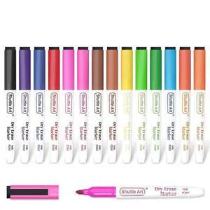 Dry Erase Markers, 15 Colors Magnetic Whiteboard Markers with Erase,Fine Point Perfect For Writing on Whiteboards, Dry-Erase Boards,Mirrors for School Office Home Dry Erase Markers, 15 Colors Magnetic Whiteboard Markers with Erase,Fine Point Perfect For Writing on Whiteboards, Dry-Erase Boards,Mirrors for School Office Home