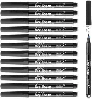 Black Dry Erase Markers Ultra Fine Tip,0.7mm Extra Fine Point, Whiteboard Markers with Eraser,Low Odor,70573 Black Dry Erase Markers Ultra Fine Tip,0.7mm Extra Fine Point, Whiteboard Markers with Eraser,Low Odor,70573