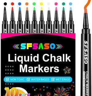 Liquid Chalk Markers for Acrylic Fridge Calendar Planning Board, Clear Glass Dry Erase Board, Whiteboard, Window, Mirror, Easy Wet Erase,1mm Fine Points (10 COLORS) Liquid Chalk Markers for Acrylic Fridge Calendar Planning Board, Clear Glass Dry Erase Board, Whiteboard, Window, Mirror, Easy Wet Erase,1mm Fine Points (10 COLORS)