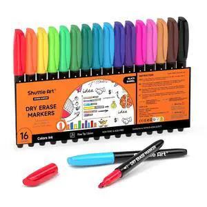 Dry Erase Markers, 16 Colors Whiteboard Markers,Fine Tip Dry Erase Markers for Kids,Perfect For Writing on Whiteboards, Dry-Erase Boards,Mirrors,Calender, School Office Supplies Dry Erase Markers, 16 Colors Whiteboard Markers,Fine Tip Dry Erase Markers for Kids,Perfect For Writing on Whiteboards, Dry-Erase Boards,Mirrors,Calender, School Office Supplies