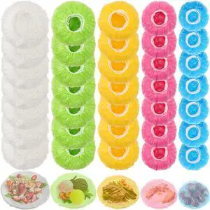 70 Pcs Bowl Covers, 5 Size Plastic Food Covers with Elastic, Colors Bowl Reusable, Alternative to Foil, Fresh Keeping, Disposable Dish wraps for Food Storage, Bread Proofing and Bugs Prevention 70 Pcs Bowl Covers, 5 Size Plastic Food Covers with Elastic, Colors Bowl Reusable, Alternative to Foil, Fresh Keeping, Disposable Dish wraps for Food Storage, Bread Proofing and Bugs Prevention