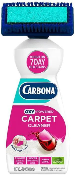 2-in-1 Oxy-Powered Carpet Cleaner (13.5 Fl Oz), Spot Cleaner with Dual Sponge & Bristle Applicator for Targeted Cleaning, Fast Formula 2-in-1 Oxy-Powered Carpet Cleaner (13.5 Fl Oz), Spot Cleaner with Dual Sponge & Bristle Applicator for Targeted Cleaning, Fast Formula