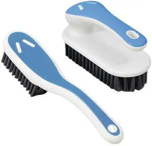 Soft Bristle Scrub Cleaning Brush Stain Remover Brush Fabric Cleaning Brush Laundry Brush Small Scrub Brush Cleaner Household Cleaning Brushes for Carpet, Clothes, Bathroom,Sneaker-2 Pack (Blue) Soft Bristle Scrub Cleaning Brush Stain Remover Brush Fabric Cleaning Brush Laundry Brush Small Scrub Brush Cleaner Household Cleaning Brushes for Carpet, Clothes, Bathroom,Sneaker-2 Pack (Blue)
