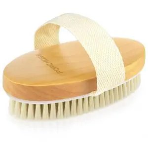 Dry Brushing Body Brush, Natural Bristle Dry Skin Exfoliating Brush Body Scrub for Flawless Skin, Cellulite Reduction, Lymphatic Drainage and Blood Circulation Improvement Dry Brushing Body Brush, Natural Bristle Dry Skin Exfoliating Brush Body Scrub for Flawless Skin, Cellulite Reduction, Lymphatic Drainage and Blood Circulation Improvement