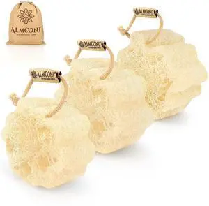 Mini Natural Loofah Sponge - Real Egyptian Shower Exfoliating Loofah - Small Loofah Scrubber for The Perfect Grip - 3 Count(1 Pack) Mini Natural Loofah Sponge - Real Egyptian Shower Exfoliating Loofah - Small Loofah Scrubber for The Perfect Grip - 3 Count(1 Pack)