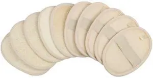 10-Pack Exfoliating Loofah Sponge Pads - Natural Luffa & Terry Cloth, Body Scrubbers for Shower & Bath 1 10-Pack Exfoliating Loofah Sponge Pads - Natural Luffa & Terry Cloth, Body Scrubbers for Shower & Bath 1