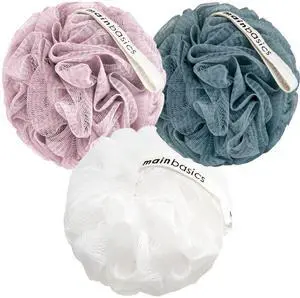 Bath Shower Loofah Sponge Pouf Body Scrubber Exfoliator Body Wash Sponge (Set of 3, Airy Blossom) Bath Shower Loofah Sponge Pouf Body Scrubber Exfoliator Body Wash Sponge (Set of 3, Airy Blossom)