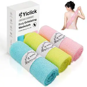 Exfoliating Washcloth Towel, Exfoliating Body Scrubber, Back Scrubber for Shower Bath Washer, Japanese Exfoliating Wash Cloth, Korean Body Scrubber Exfoliator, Body Scrub Loofah Luffa Colors Exfoliating Washcloth Towel, Exfoliating Body Scrubber, Back Scrubber for Shower Bath Washer, Japanese Exfoliating Wash Cloth, Korean Body Scrubber Exfoliator, Body Scrub Loofah Luffa Colors