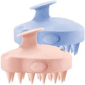 Scalp Massager 2 Pack for Hair Growth, Soft Silicone Bristles to Remove Dandruff and Relieve Itching, Scalp Scrubber for Hair Care Relax, Shampoo Brush for Wet Dry Use - New Pink & Blue Scalp Massager 2 Pack for Hair Growth, Soft Silicone Bristles to Remove Dandruff and Relieve Itching, Scalp Scrubber for Hair Care Relax, Shampoo Brush for Wet Dry Use - New Pink & Blue