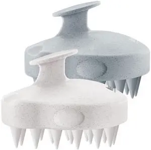 Scalp Massager 2 Pack for Hair Growth, Soft Silicone Bristles to Remove Dandruff and Relieve Itching, Scalp Scrubber for Hair Care Relax, Shampoo Brush for Wet Dry Use, New Grey & Beige Scalp Massager 2 Pack for Hair Growth, Soft Silicone Bristles to Remove Dandruff and Relieve Itching, Scalp Scrubber for Hair Care Relax, Shampoo Brush for Wet Dry Use, New Grey & Beige