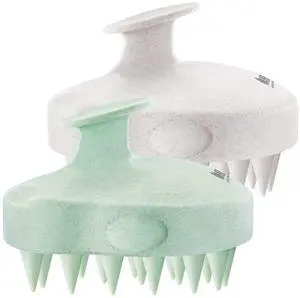 Scalp Massager 2 Pack for Hair Growth, Soft Silicone Bristles to Remove Dandruff and Relieve Itching, Scalp Scrubber for Hair Care Relax Scalp, Shampoo Brush for Wet Dry Hair, Beige & Green Scalp Massager 2 Pack for Hair Growth, Soft Silicone Bristles to Remove Dandruff and Relieve Itching, Scalp Scrubber for Hair Care Relax Scalp, Shampoo Brush for Wet Dry Hair, Beige & Green