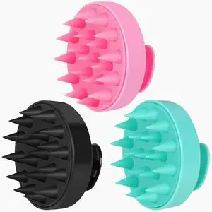 Scalp Massager 3 Pack, Shampoo Brush, Hair Scrubber for Exfoliation, Soft Silicone Brush for Hair Growth and Dandruff Removal Scalp Massager 3 Pack, Shampoo Brush, Hair Scrubber for Exfoliation, Soft Silicone Brush for Hair Growth and Dandruff Removal