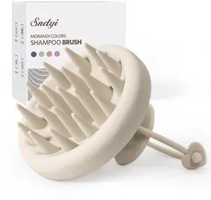 Silicone Scalp Massager Shampoo Brush, Hair Scrubber with Soft Silicone Bristles, Scalp Scrubber/Exfoliator for Dandruff Removal, Wet Dry Scalp Brush for Hair Growth & Scalp Care, Oatmeal Silicone Scalp Massager Shampoo Brush, Hair Scrubber with Soft Silicone Bristles, Scalp Scrubber/Exfoliator for Dandruff Removal, Wet Dry Scalp Brush for Hair Growth & Scalp Care, Oatmeal