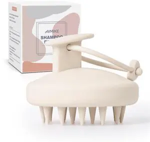 Scalp Massager Shampoo Brush, Soft Silicone Scalp Scrubber, Scalp Brush/Exfoliator for Washing Hair Dandruff, Scalp Massager Hair Growth Stimulator, Wet Dry Scalp Hair Scrubber - Oatmeal Scalp Massager Shampoo Brush, Soft Silicone Scalp Scrubber, Scalp Brush/Exfoliator for Washing Hair Dandruff, Scalp Massager Hair Growth Stimulator, Wet Dry Scalp Hair Scrubber - Oatmeal