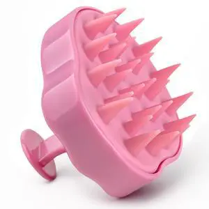Scalp Massager Hair Growth Exfoliator & Hair Scrubber for Scalp, Soft Bristles for Dandruff & Soothing Comfort, Shampoo Brush, Wet & Dry Use, Pink Scalp Massager Hair Growth Exfoliator & Hair Scrubber for Scalp, Soft Bristles for Dandruff & Soothing Comfort, Shampoo Brush, Wet & Dry Use, Pink